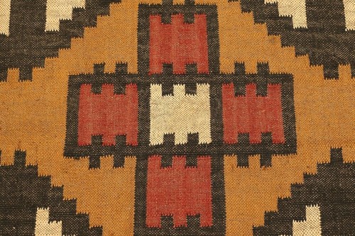 Natural Wool Jute Rug 8x11 Kilim Rug - Eco-Friendly Large Area Rug Beige Black - Picture 30 of 48