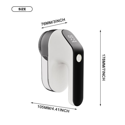Rechargeable Fabric Shaver w/4 Replaceable, Lint Remover with 3-Speed Settings - Picture 3 of 8