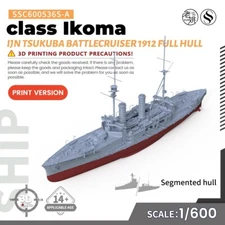 MRY-SFW 1/600 Model Kit IJN Tsukuba class Ikoma Battlecruiser 1912 Full Hull