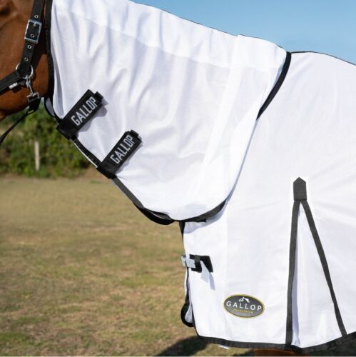 MESH FLY RUG Gallop Fixed Neck Combo Breathable Lightweight Shoulder Pleats - Picture 5 of 6