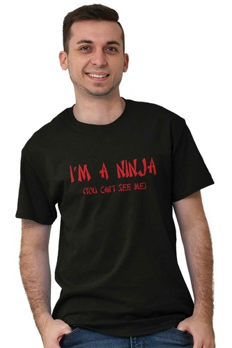Funny Sarcastic I'm A Ninja You Can't See Me Mens Casual Crewneck T Shirts Tees - Bild 5 von 10