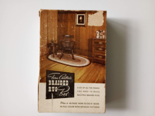 Vintage 1950s Fern Carter's Braided Rug Box Tools Manual How To Patterns - Picture 2 of 8