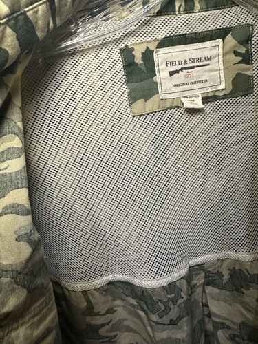 Vintage Field & Stream Camouflage Men’s Size XXL 100% Cotton SS Vented Button Up - Picture 10 of 14