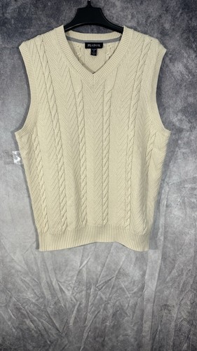 jos a bank Sleeveless Knit Sweater Vest Vneck Men’s Size L Tailor Fit
