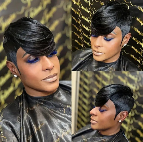 Short Pixie Cut Human Hair Wig - Picture 1 of 4
