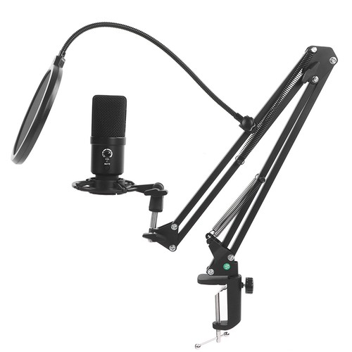 Mic Live Singing Capacitive Mic Gaming Recording RGB USB Noise Reduction Mic CB - Afbeelding 3 van 24