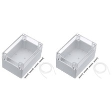 6.3" x 4.33" x 3.54" Junction Box DIY Wiring Box Enclosure Case ABS, 2 Pack