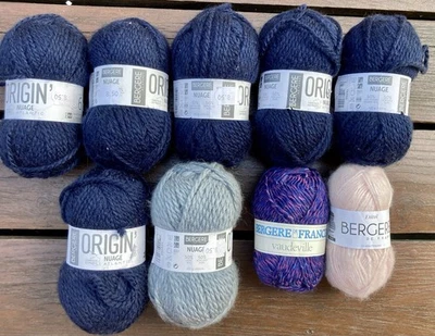 Lot de 9 Pelotes de Laine Bergère de France - Photo 1/3
