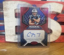 CHRISTIAN MCCAFFREY - 2017 Certified ROOKIE ROLL CALL AUTO / AUTOGRAPH #d 05/25