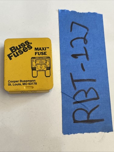 Buss MAX-50 Maxi Fuse 50 Amp Automotive Blade Type USA Made Car Fuses - Picture 2 of 4