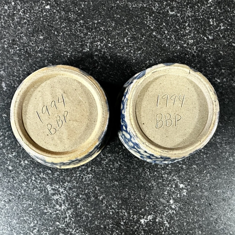 1994 Beaumont Bros Pottery Salt Glazed Stoneware Mini Plates & Ramekins - Signed - Image 3 of 4