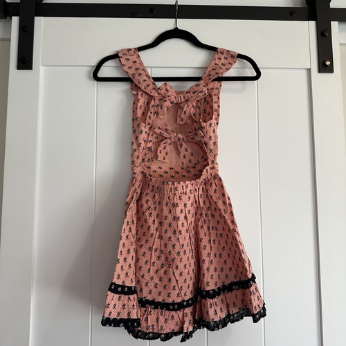 NWT SCOTCH & SODA Girls Ruffle Apron Dress Size 8 - Picture 4 of 8