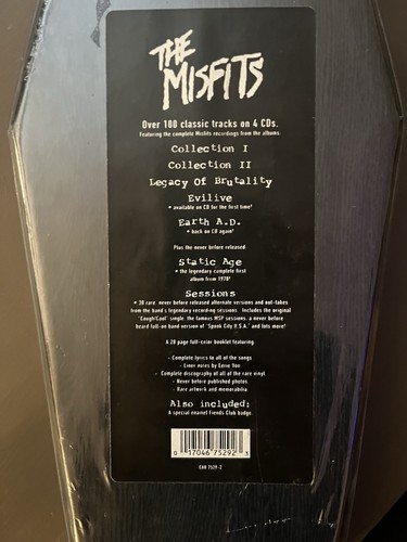 Misfits Coffin Box Set 4 Discs Caroline Distribution Complete First Press Sealed - Picture 6 of 15