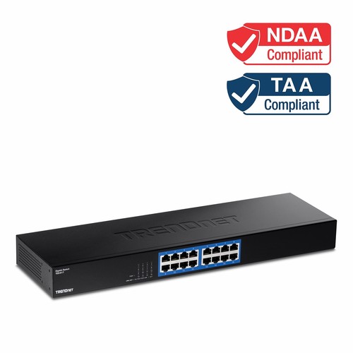 TRENDnet 16 Port Gigabit Switch TEG S17 Rackmount Fanless Network Device - Picture 8 of 13