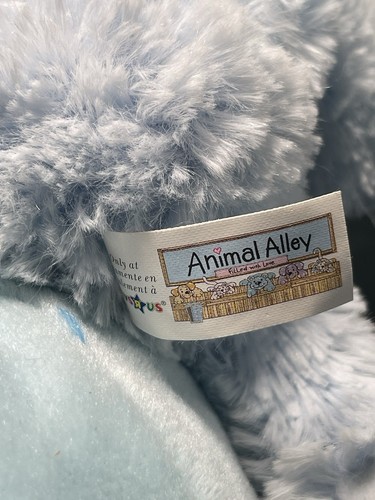 Toys R Us Animal Alley Blu Appeso Mamma e Bambino Scimmia 2007 15" Vintage - Foto 7 di 8