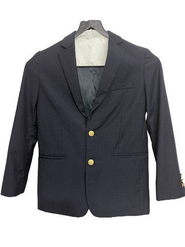 Boy’s Class Club Gold Label Navy Blue Suit Jacket Gold Metal Buttons 12 - Picture 8 of 13