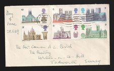1969 Cathedrals FDC. Epsom Surrey First Day Cover. SG 796-801