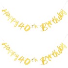 2 Pieces Birthday Girlande Geburtstagsdekoration Jubiläumsbanner