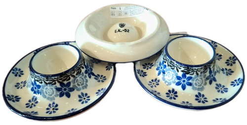 Eierbecher flach, Eierteller, Bunzlauer Keramik D:10cm H:3,5cm DACKEL LAWENDEL - Bild 7 von 23