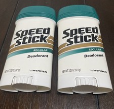 2 Vintage Speed Stick Deodorant By Mennen Regular Scent WIDE 2.5 oz Unused