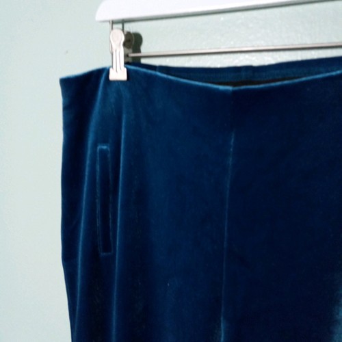 Pantalones al tobillo Chico's Juliet talla 2,5 o 14, ¡NUEVOS! Fiesta Pull-On Azul Pana - Imagen 2 de 11