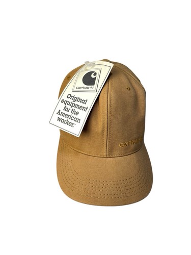 Vintage Carhartt Snapback Hat Duck Canvas Brown Made In USA Cap Embroidered NEW - Picture 2 of 10