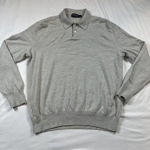 Polo Golf grauer Pullover Polo große Löcher aus 100% Merinowolle - Bild 1 von 14