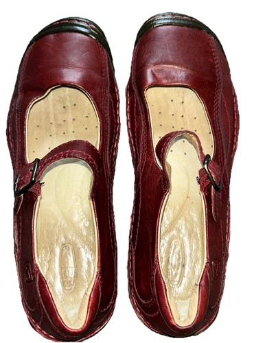 Ballerine donna Keen Posl bordeaux Maryjane in pelle taglia 9 M - Foto 9 di 12