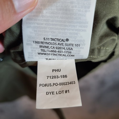 5.11 Tactical Button-down Rapid Entry Shirt Short Sleeves Ranger Green 2XL NWT - Picture 10 of 11