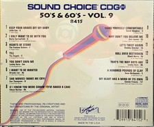 SC8415 50'S 60'S SOUND CHOICE KARAOKE LOT 600