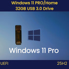 Windows 11 Pro Bootable USB 3.0 - Install, Repair, Upgrade - No Key Needed