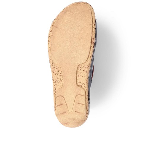 Sandalias de mula de cuña tejidas de cuero Pavers - Imagen 4 de 5