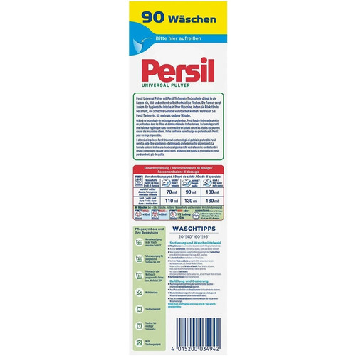 Persil Universal Pulver Vollwaschmittel Tiefenrein Frische  90 Wäschen - Bild 3 von 4