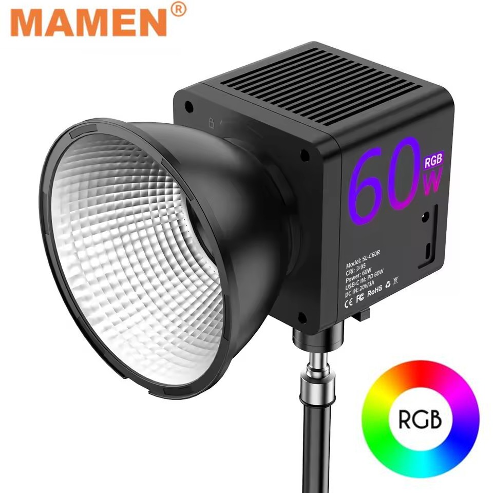 NEEWER MS60B Luce per Video con Kit 6 Diffusori Colorati, 65W Mini COB Controllo 2,4G/APP Bicolore 2700K-6500K Luci Studio Continua 40000lux/m, CRI97+ TLCI98+, 12 Effetti, Dimmer PWM, Bowens Mount