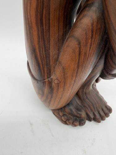 Vintage Indonesian Balinese Wood Carving of Woman Marked Injwarda Mas Bali - 第 8/19 張圖片