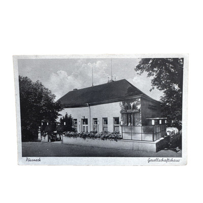 Ansichtskarte Postkarte Pößneck Gesellschaftshaus Café Restaurant Feldpost 1943