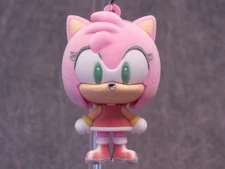 Sonic NEW * Amy Clip * Flocked Blind Bag Key Chain Series 5 Monogram
