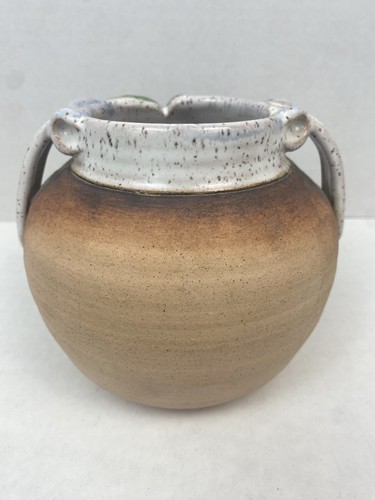 Old Patagonia Pottery Blue Flower Vase Signed 5” X 4.5” - Picture 5 of 10