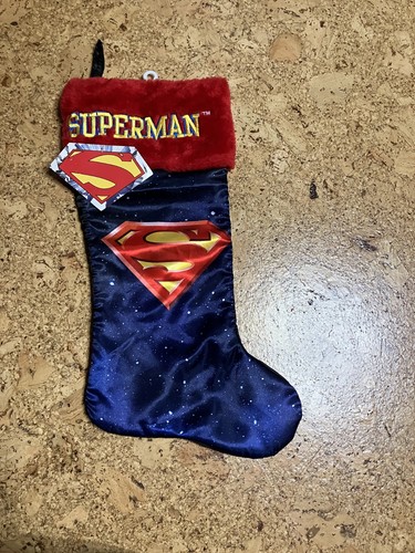 Superman DC Comics Weihnachtsstrumpf FM 2016 New Old Stock mit Etikett 17 Zoll - Bild 1 von 5