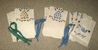 Cloth Wine Bottle Gift Bags Classic Pineapple (5) Dove (3) Nice Lot 5 1/2" x 17"