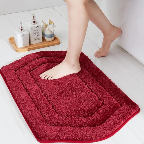 Extra Thick Anti-Slip Bath Rug Set Plush Shaggy Polyester Bathroom Bedroom Mats - Picture 18 of 35