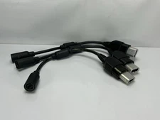 Lot Of 3 Microsoft Xbox 360 Breakaway Cables for Wired Controllers Green Black