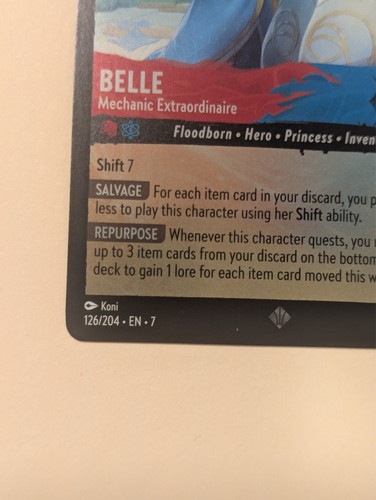 Belle: Mechanic Extraordinaire - 126/204 - SR - Cold Foil - Archazia's Island - Bild 3 von 10