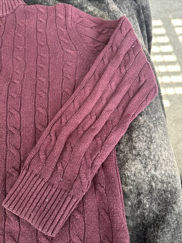 Pull homme taille L marron tricot câble marque Banana Republic - Photo 3/6