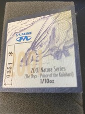 2001 natura series 1/10 oz gold coin. Perfect Christmas Gift for Gold Collector 3590.00 per troy oz