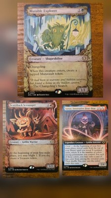 MTG Lorwyn Eclipsed Rare Lot x3 - Mutable Explorer Scuzzback Scrounger Sanar NM