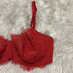 Victorias Secret 34DD Bra Red Dream Angels Push Up Without Padding Underwire