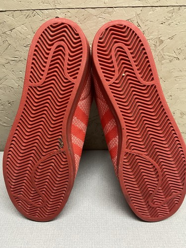 ADIDAS Textured REd Shell Toe Hi Top Men's US Size 10.5 - Picture 13 of 15