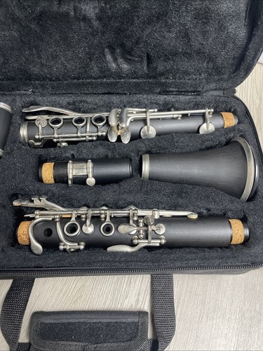 Clarinete Mendini de Cecilio Bb con 2 barriles, soporte y estuche banda de madera negra MH JD - Imagen 3 de 21