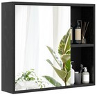 Bathroom Medicine Cabinet Wall Mounted Storage Organizer w/ Single Mirror Door